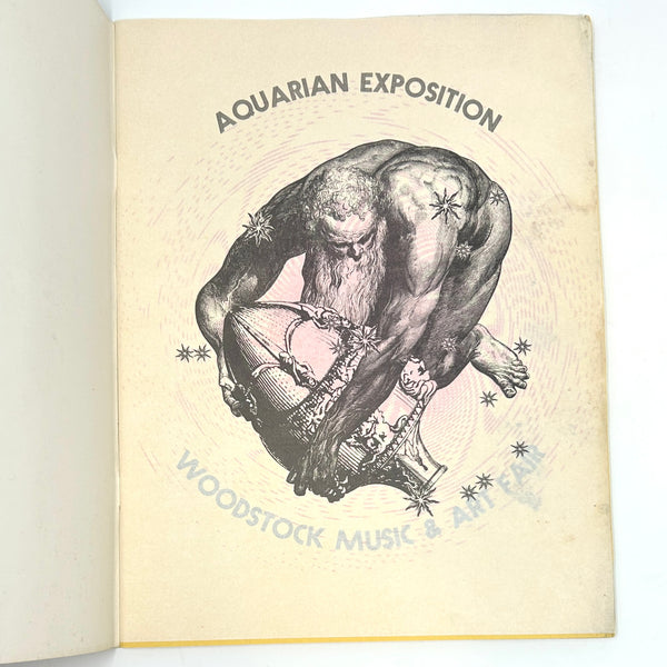 Original Woodstock Program w/ Ticket & Promotional Flyer ~ 1969