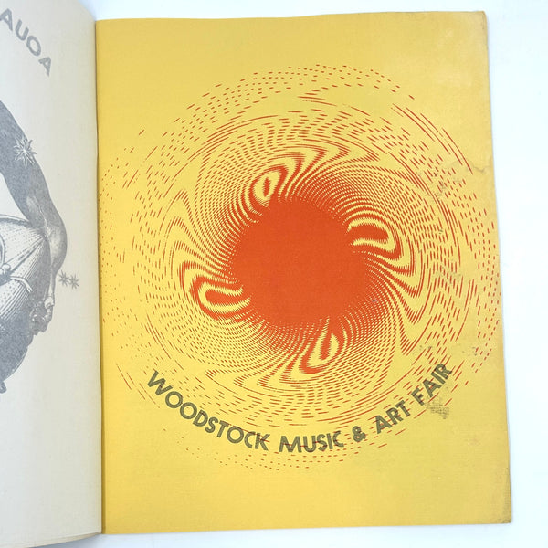 Original Woodstock Program w/ Ticket & Promotional Flyer ~ 1969