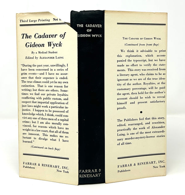 The Cadaver of Gideon Wyck, Alexander Laing. First Edition.