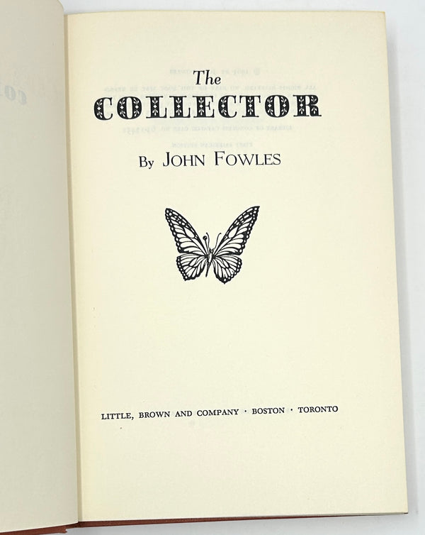 The Collector, John Fowles. First American Edition.