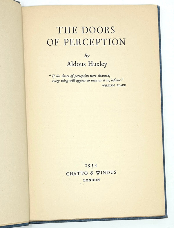 The Doors of Perception, Aldous Huxley. First Edition.