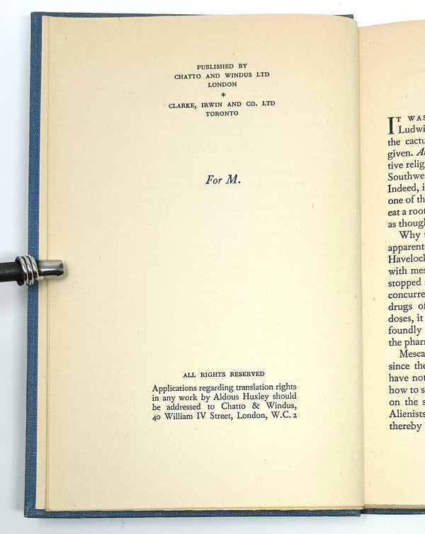 The Doors of Perception, Aldous Huxley. First Edition.