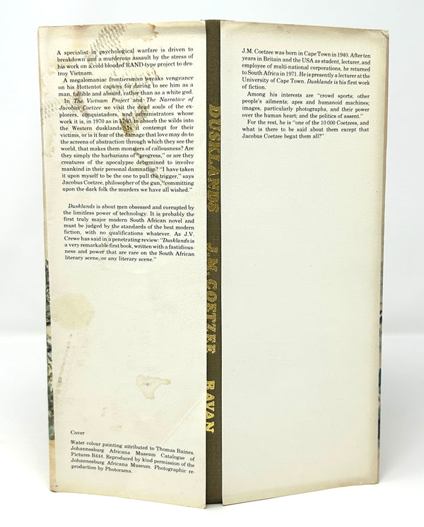 Dusklands, J.M. Coetzee. First Edition.
