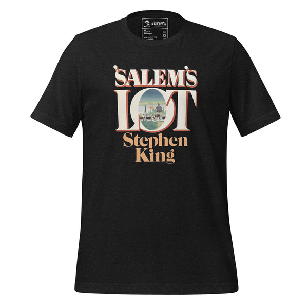Front view of literary-inspired T-shirt featuring first edition book cover artwork from Stephen King Salem's Lot