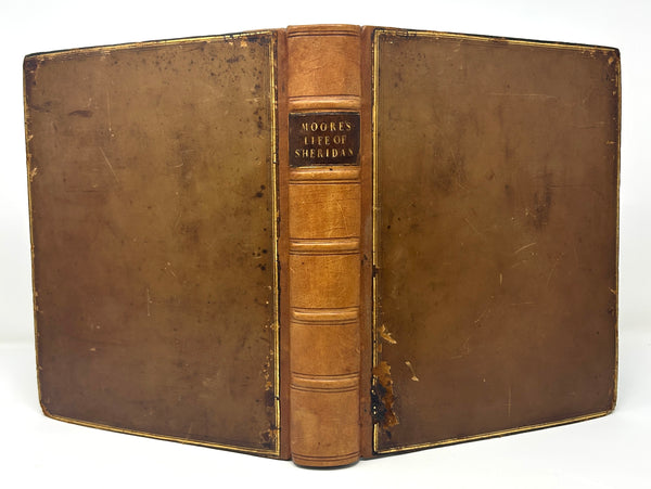 Memoirs of the Life of the Right Honourable Richard Brinsley Sheridan, Thomas Moore. First Edition. Chandos Leigh's Copy.