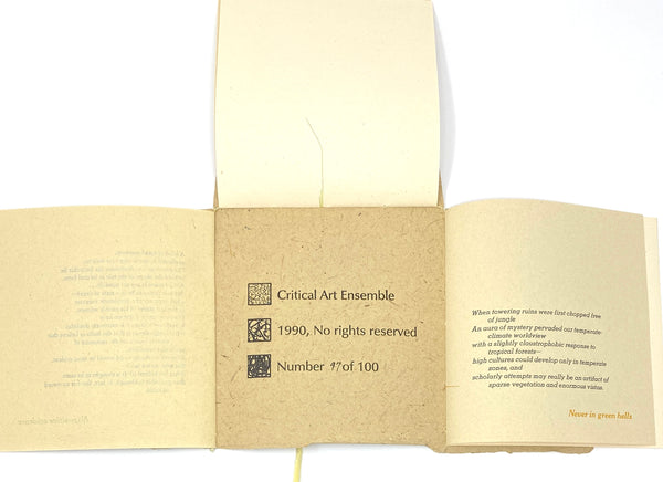 Arkaeologika, Critical Art Ensemble. Limited First Edition.
