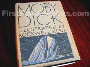Original 1930 Random House dust jacket for Moby-Dick illustrated by Rockwell Kent