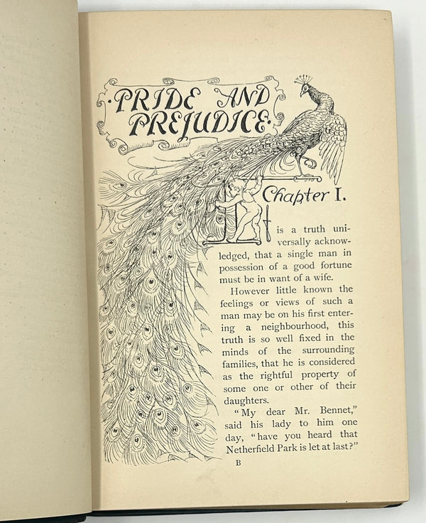 Pride and Prejudice, Jane Austen. The Peacock Edition ~ First Edition Thus.