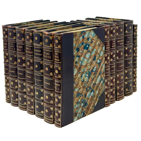 J.M. Barrie Finely Bound First Edition Set ~ 10 Titles in 12 Volumes.