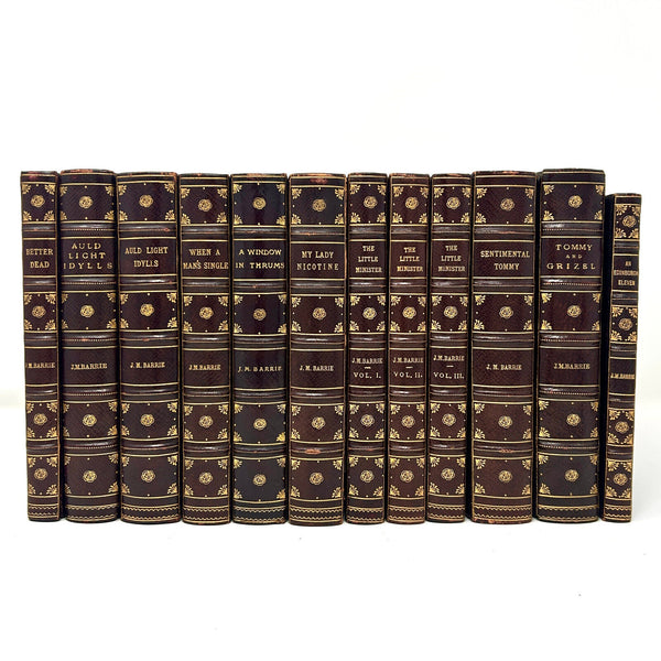 J.M. Barrie Finely Bound First Edition Set ~ 10 Titles in 12 Volumes.