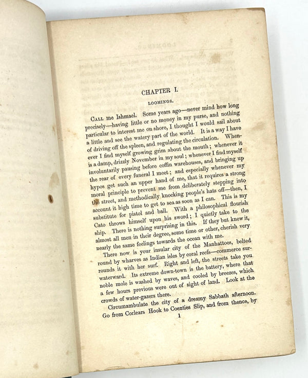 Moby Dick, Herman Melville. First American Edition.