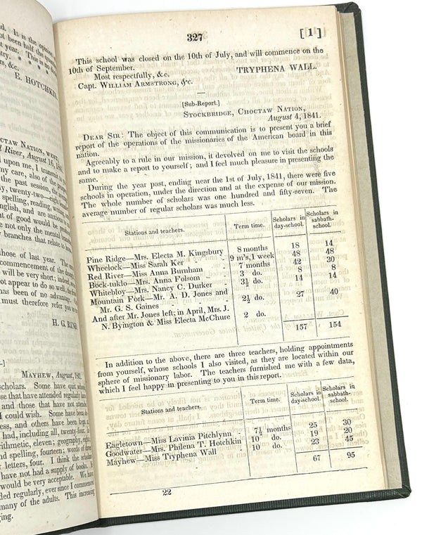 Report of The Commissioner of Indian Affairs: No. 11 ~ 1841. First Edition.