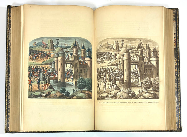 John Froissart and Monstrelet Chronicles. First Thus, Hand-Colored Plates. Hafod Press.