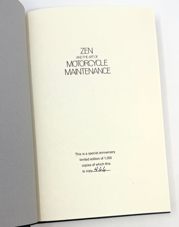 Zen and the Art of Motorcycle Maintenance, Robert Pirsig. Signed Limited Tenth Anniversary Edition.