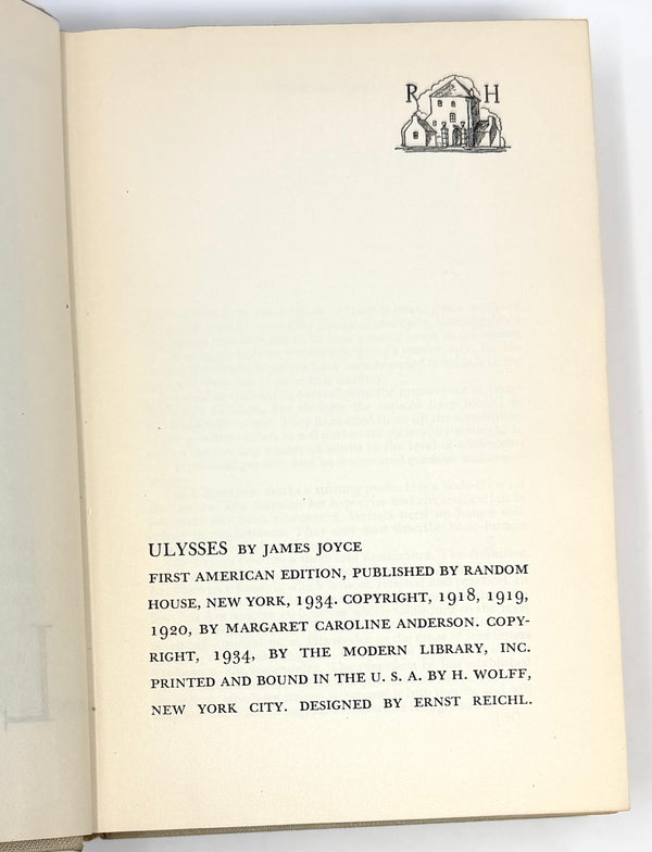 Ulysses, James Joyce. First US Edition, 1st State w/ Rare Promo Insert.