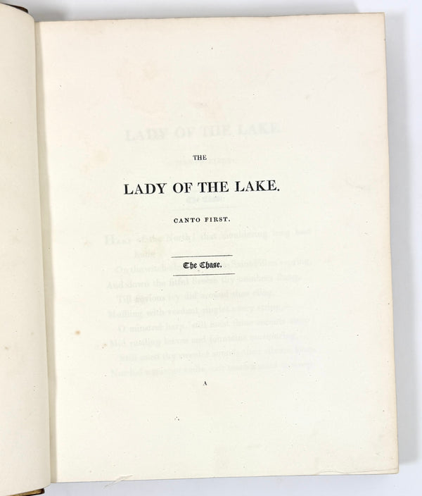 The Lady of the Lake, Sir Walter Scott. First Edition, First State.