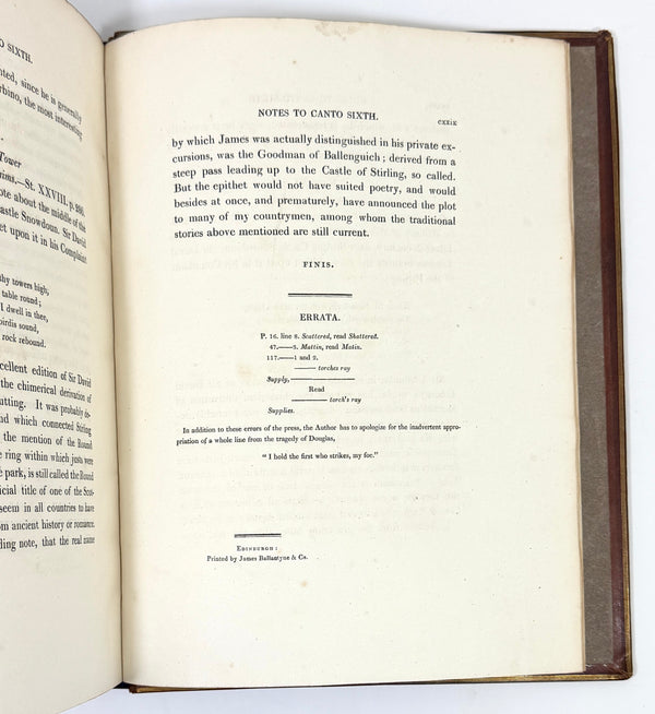The Lady of the Lake, Sir Walter Scott. First Edition, First State.