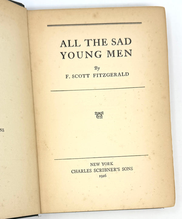 All the Sad Young Men, F. Scott Fitzgerald. First Edition.