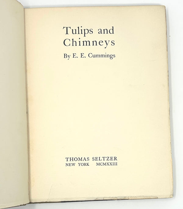 Tulips and Chimneys, E.E. Cummings. First Edition, Edith Head's Copy.