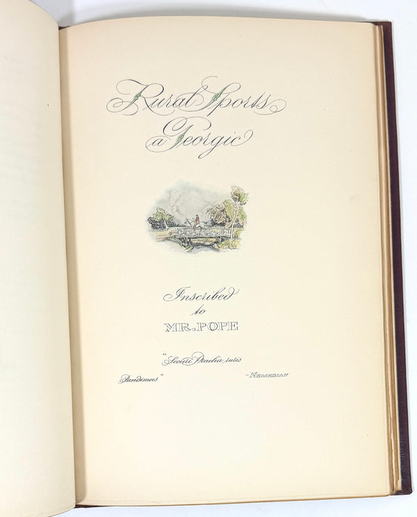 Rural Sports, John Gay. Deluxe Limited Edition, Signed by Gordon Ross.