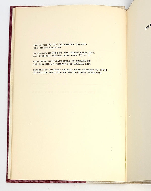 We Have Always Lived in the Castle, Shirley Jackson. First Edition.
