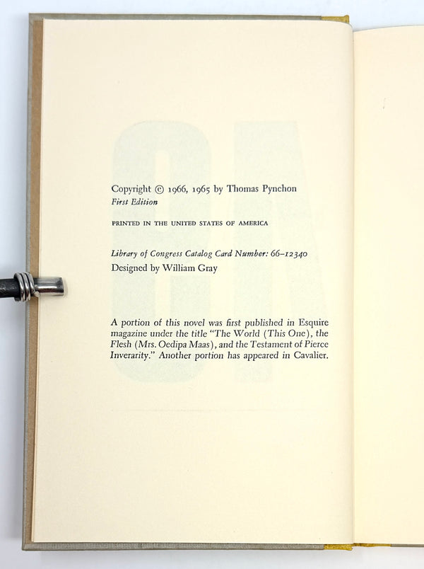 The Crying of Lot 49, Thomas Pynchon. First Edition.
