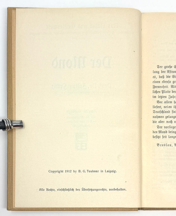 Der Mond, Julius Franz. Second Edition.