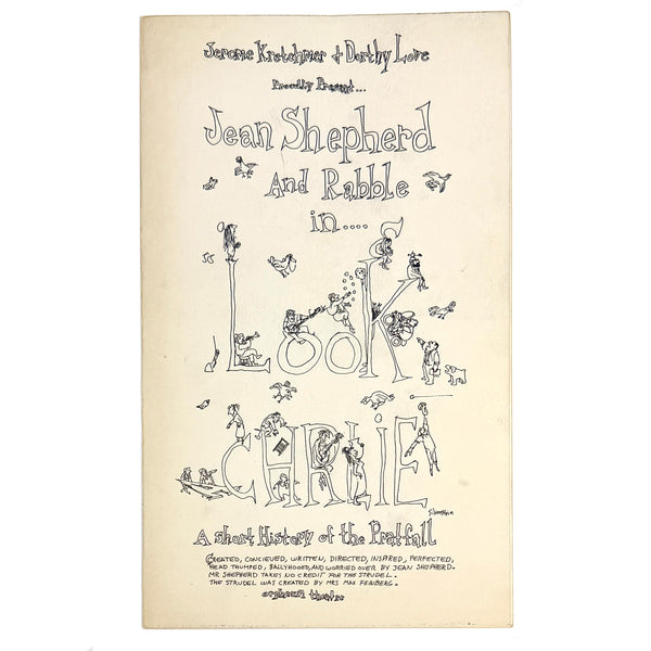 Look Charlie, Jean Shepherd. 1958 Program. Shel Silverstein Illustrations.