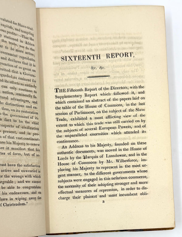 Sixteenth Report of the Directors of the African Institution. First Edition ~ 1822