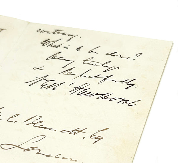 Nathaniel Hawthorne Autograph Letter Signed (ALS) to London Watchmaker.