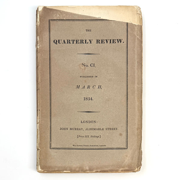 The Quarterly Review Vol. LI, No. CI. Featuring the First Printed Appearance of "Scientist"