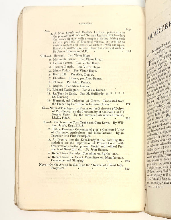 The Quarterly Review Vol. LI, No. CI. Featuring the First Printed Appearance of "Scientist"