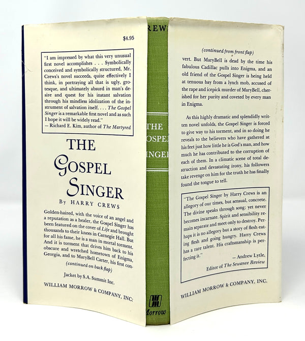 The Gospel Singer, Harry Crews. Inscribed First Edition.