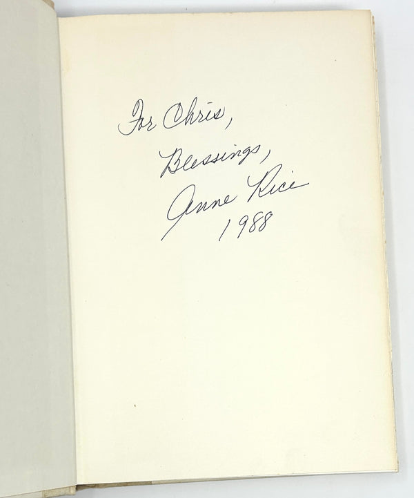 The Queen of the Damned, Anne Rice. Signed & Inscribed First Edition.