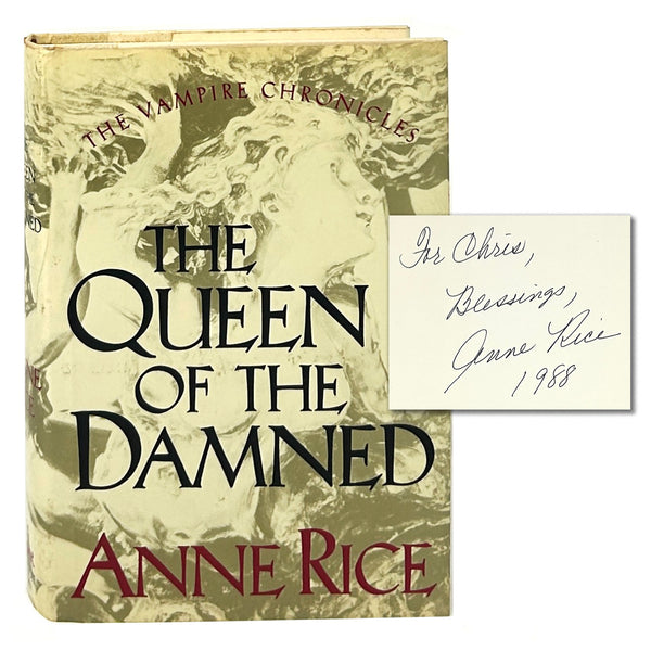 The Queen of the Damned, Anne Rice. Signed & Inscribed First Edition.