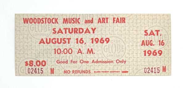 Original Woodstock Program w/ Ticket & Promotional Flyer ~ 1969