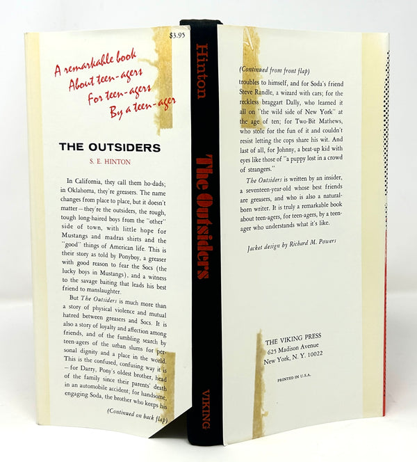 The Outsiders, S.E. Hinton. Signed & Inscribed First Edition, Sixth Printing.
