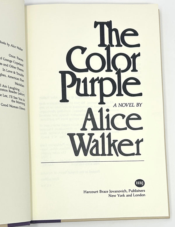 The Color Purple, Alice Walker. First Edition.