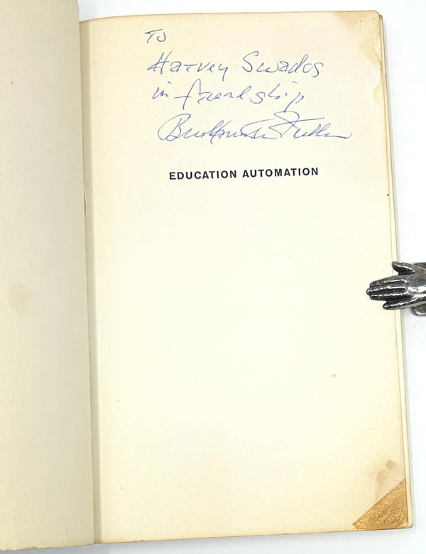 Education Automation, R. Buckminster Fuller. Signed & Inscribed Early Edition.