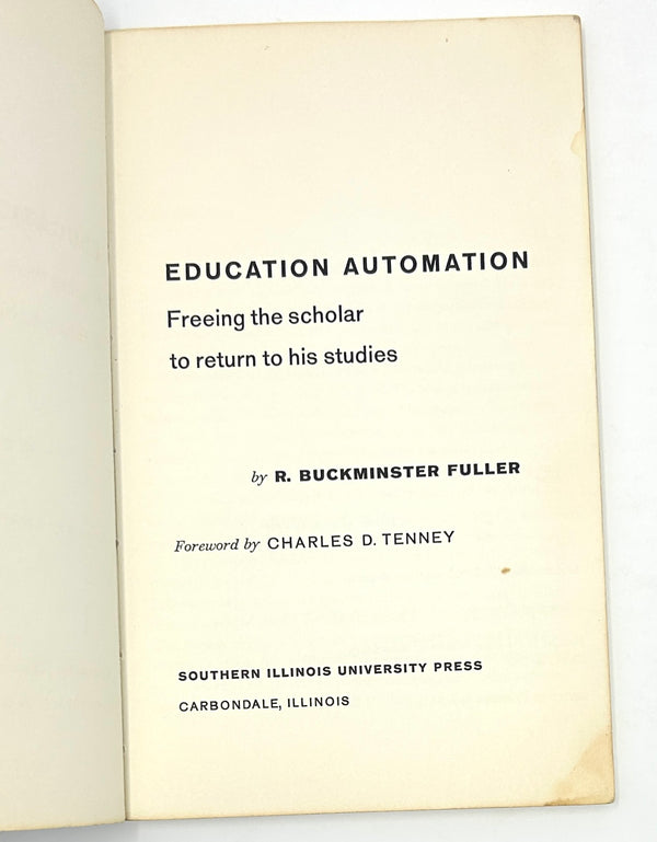 Education Automation, R. Buckminster Fuller. Signed & Inscribed Early Edition.
