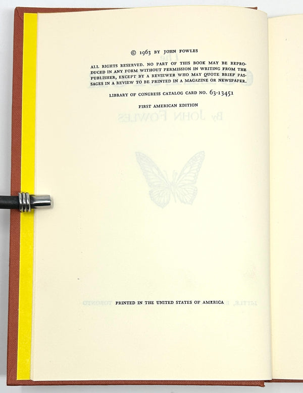 The Collector, John Fowles. First American Edition.
