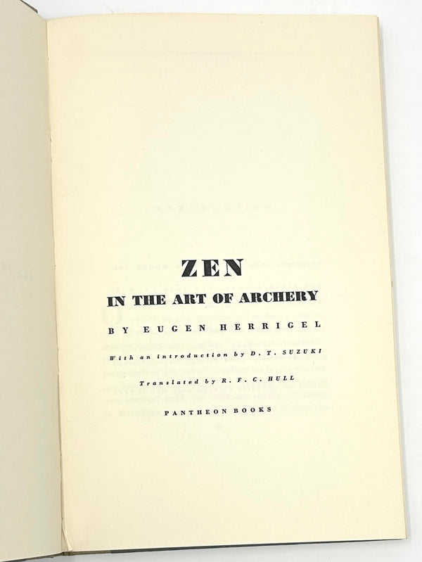 Zen in the Art of Archery, Eugen Herrigel. First American Edition.