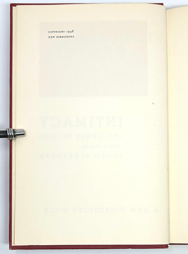 Intimacy, Jean-Paul Sarte. First American Edition.