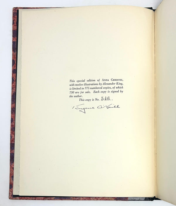 Anna Christie, Eugene O'Neill. Signed Limited Edition.