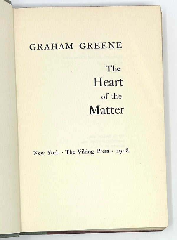 The Heart of the Matter, Graham Greene. First American Edition.
