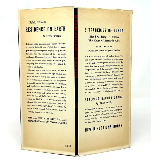 Residence on Earth and Other Poems, Pablo Neruda. First American Edition.