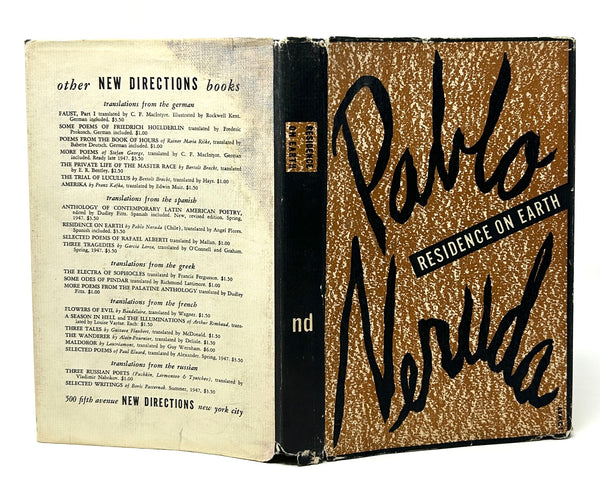 Residence on Earth and Other Poems, Pablo Neruda. First American Edition.