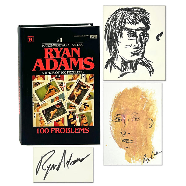 100 Problems, Ryan Adams. First Edition, Signed w/ Drawing + Bonus Art.