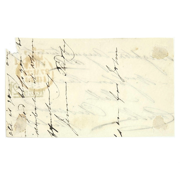 Autograph Signature of Admiral Lord Colville on Free-Front Addressed to John Lee of Chiswick