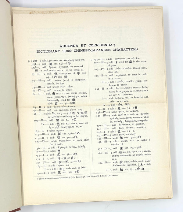 10,000 Chinese-Japanese Characters, J.L. Pierson. First Edition.